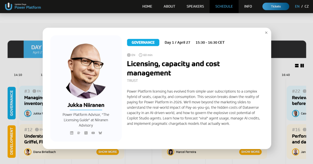 Update Days licensing session